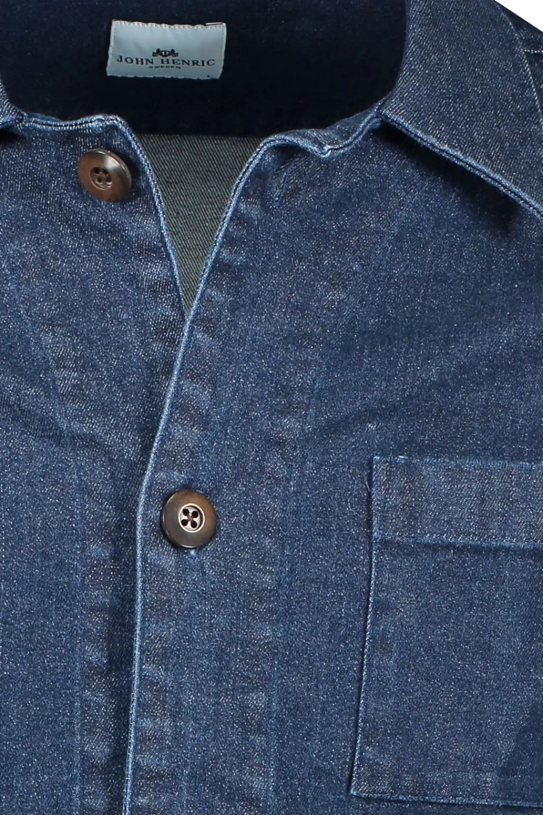 Best Sale JOHN HENRIC Denim Overshirt A01564