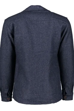 Shop JOHN HENRIC Fleece Overshirt A02125