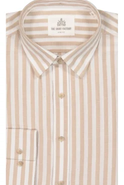 Skjortor>The Shirt Factory Linen Stripe