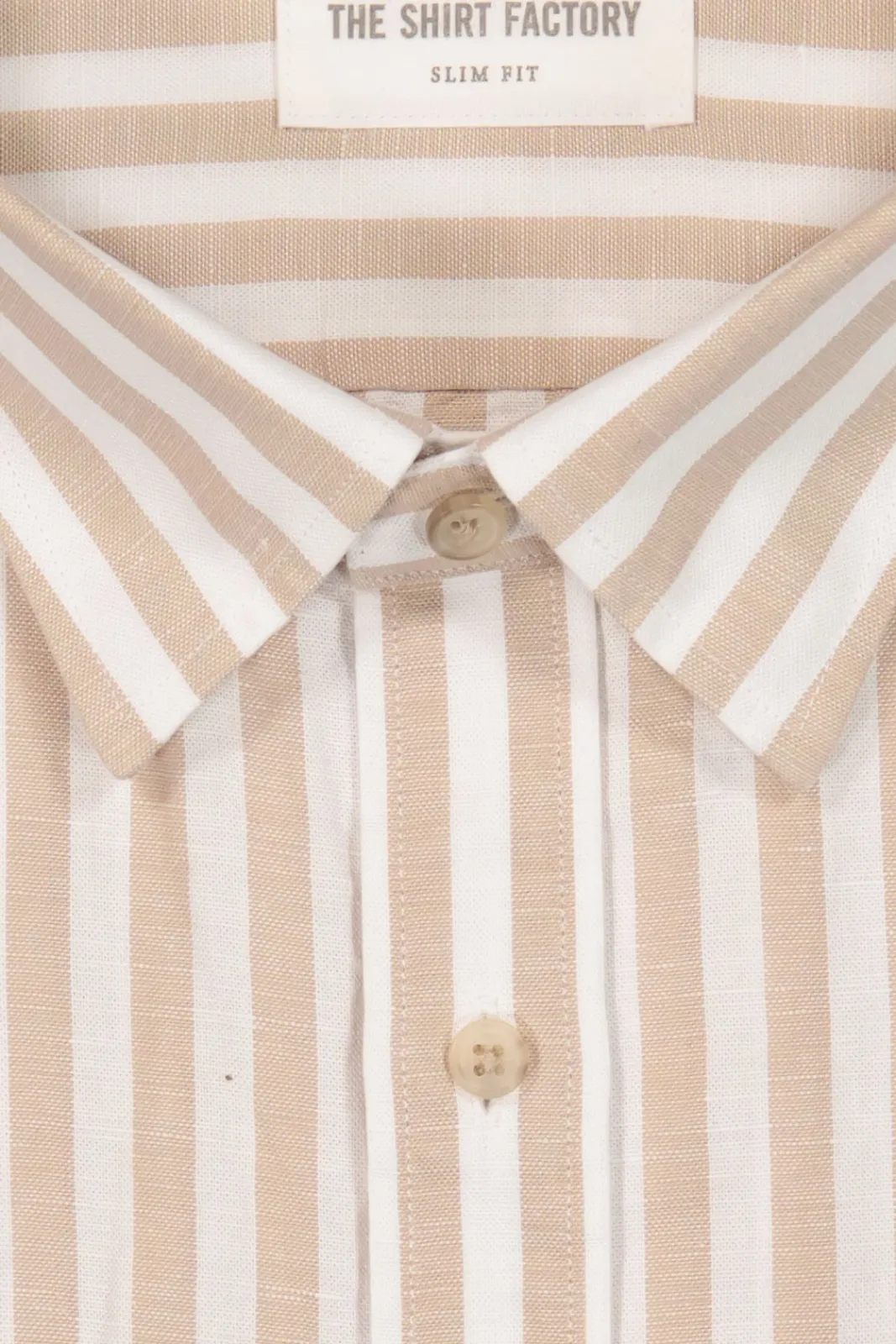 Skjortor>The Shirt Factory Linen Stripe