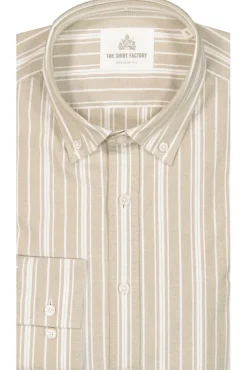 Skjortor>The Shirt Factory Oxford Multi Stripe