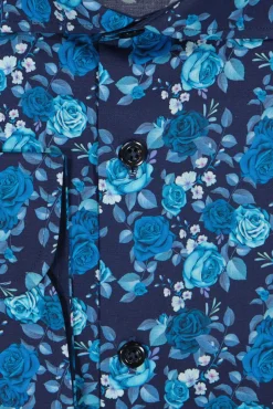 Discount Mortimer&Armstrong Shirt With Big Roses Modern Fit