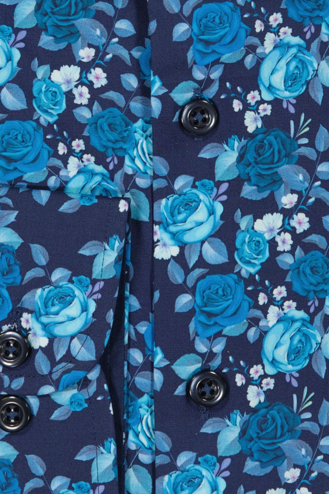Clearance Mortimer&Armstrong Shirt With Big Roses Slim Fit