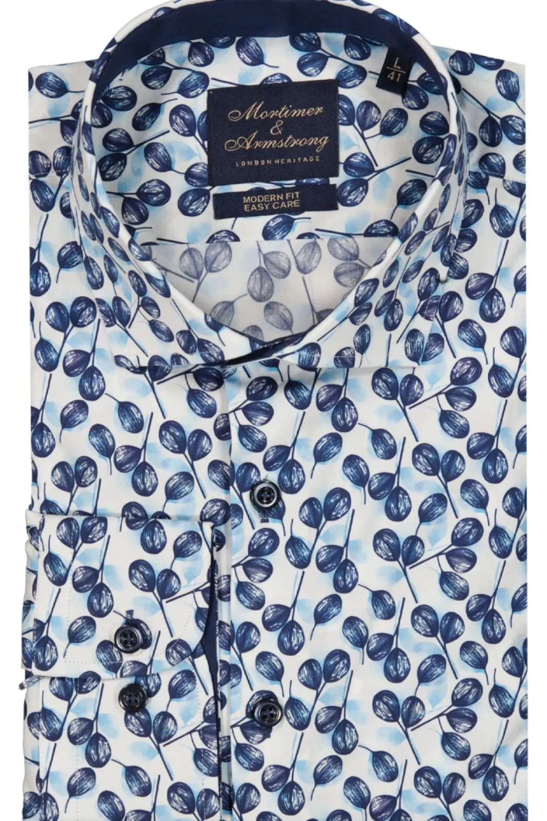 Hot Mortimer&Armstrong Shirt With Watercolor Leaves Modern Fit