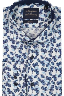Online Mortimer&Armstrong Shirt With Watercolor Leaves Slim Fit