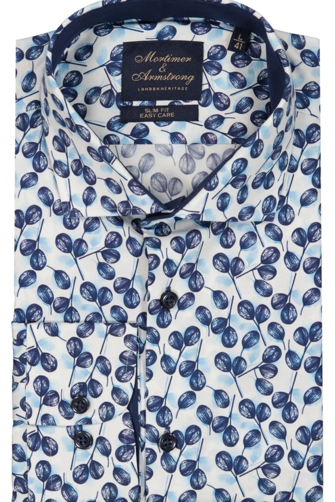 Online Mortimer&Armstrong Shirt With Watercolor Leaves Slim Fit