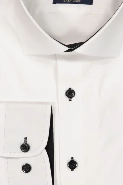 Best Mortimer&Armstrong Uni Shirt White With Black Details Slim Fit