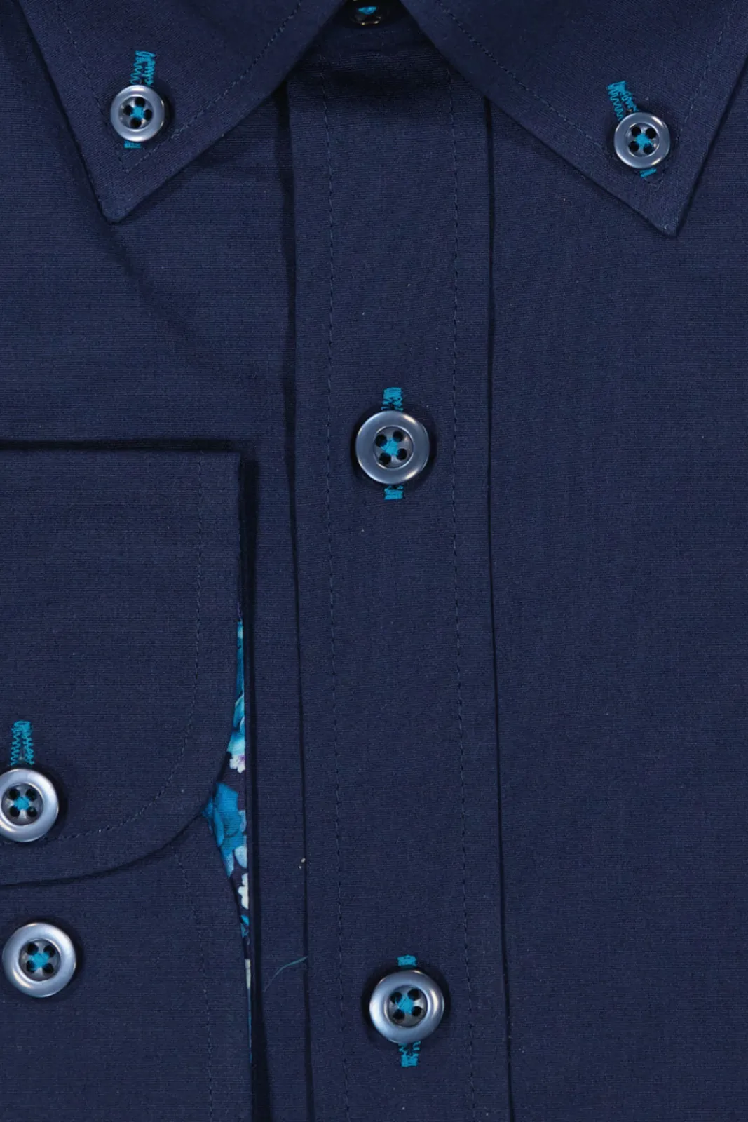 Skjortor>Mortimer&Armstrong Uni Shirt With Big Roses Details Modern Fit