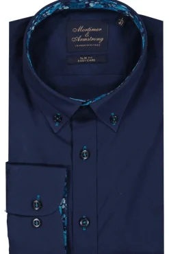 Flash Sale Mortimer&Armstrong Uni Shirt With Big Roses Details Slim Fit