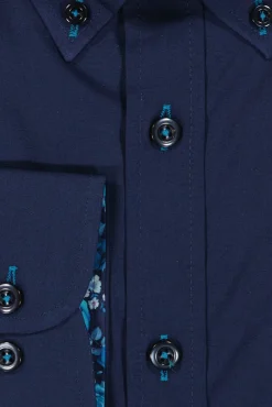 Flash Sale Mortimer&Armstrong Uni Shirt With Big Roses Details Slim Fit