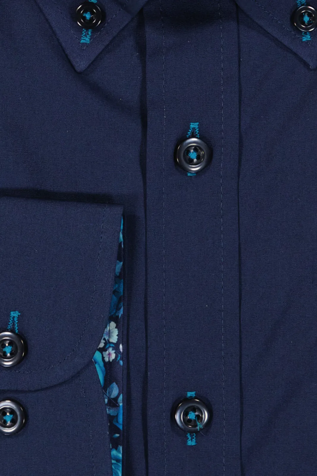 Flash Sale Mortimer&Armstrong Uni Shirt With Big Roses Details Slim Fit