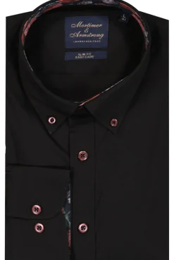 Shop Mortimer&Armstrong Uni Shirt With Flower Details Slim Fit