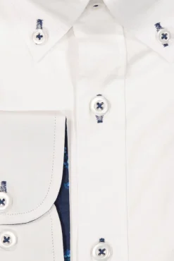 Discount Mortimer&Armstrong Uni Shirt With Little Flower Details Modern Fit