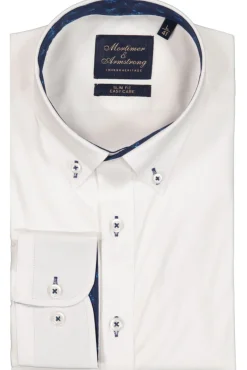 Clearance Mortimer&Armstrong Uni Shirt With Little Flower Details Slim Fit
