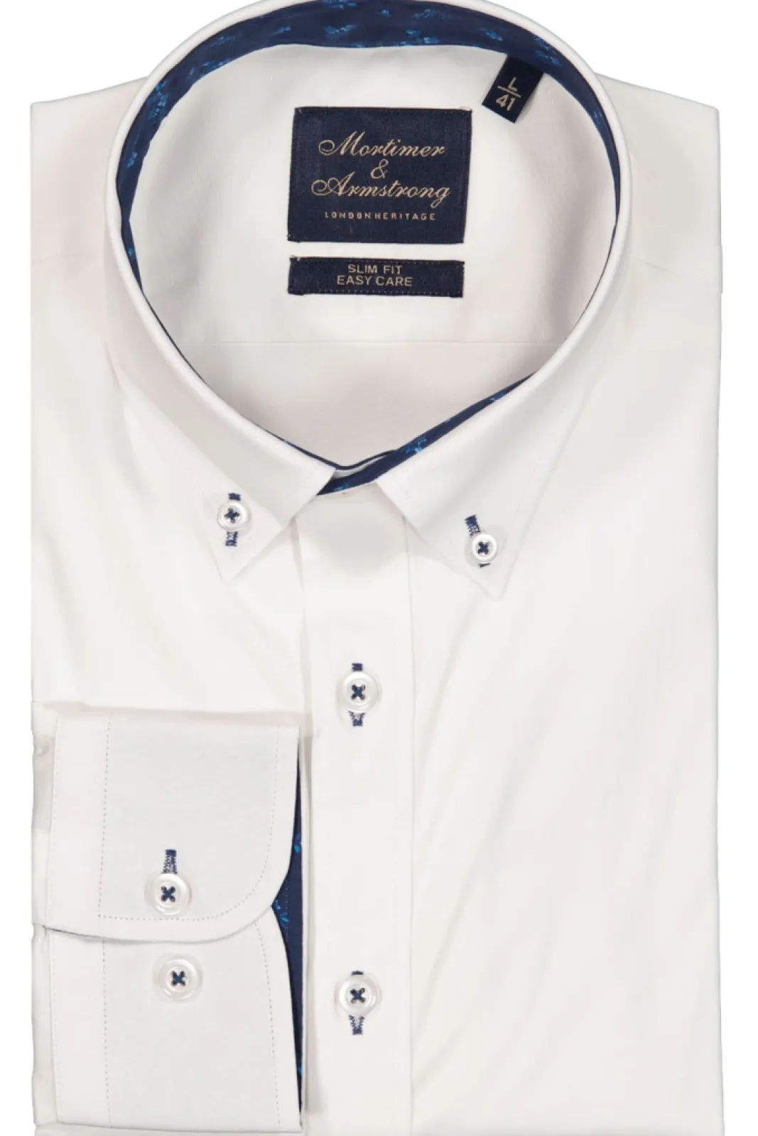 Clearance Mortimer&Armstrong Uni Shirt With Little Flower Details Slim Fit